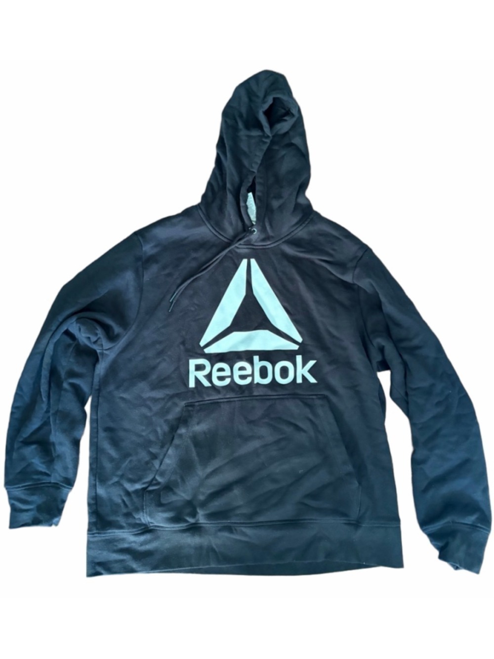 Men's Reebok Black & White Logo Hoodie XL